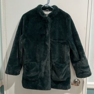 Mango girls faux-fur jacket
